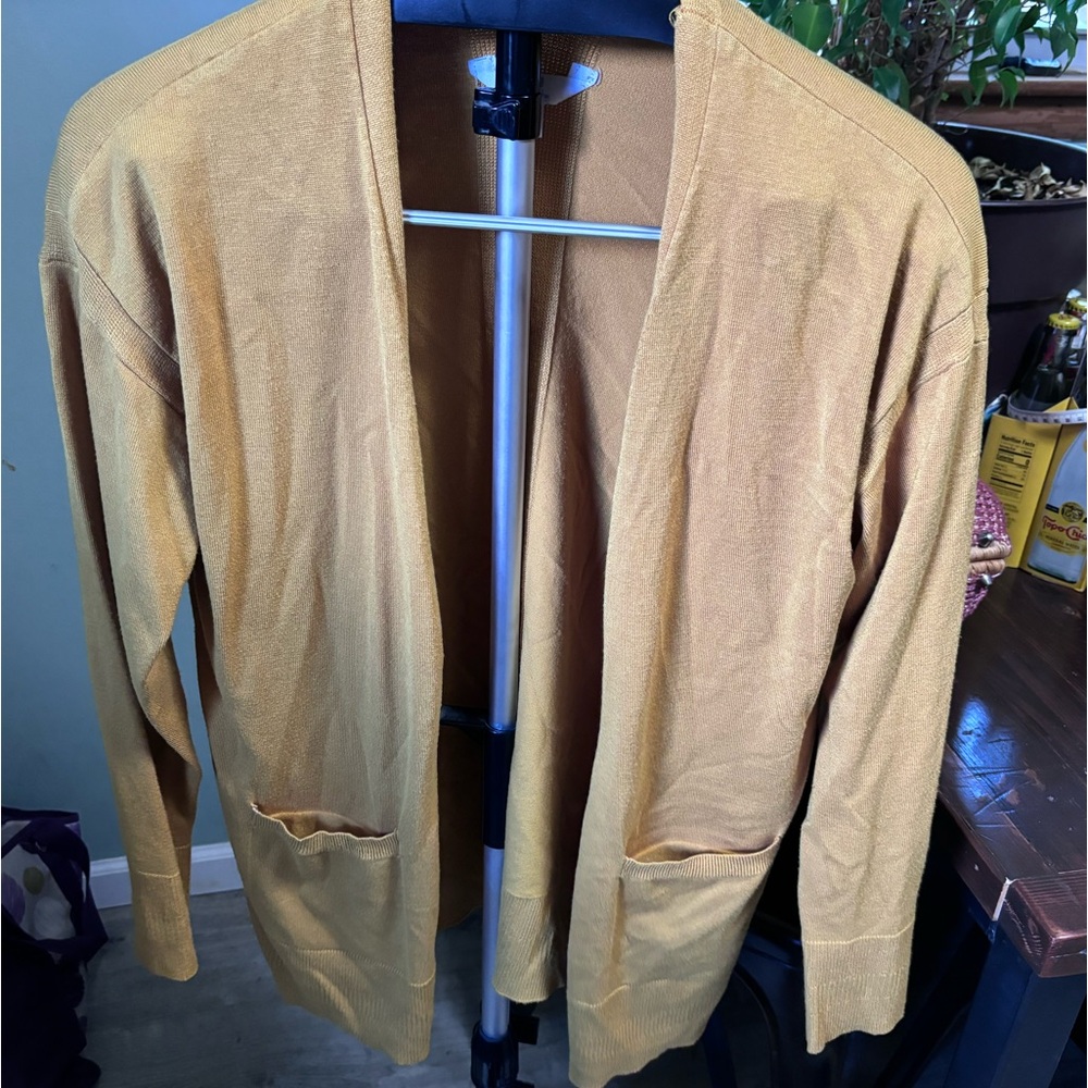 Yellow cardigan, good condition, tunic style cardigan
